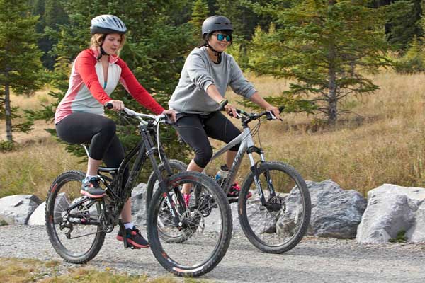 cyclists at Quarry Lake Park by Peter Hopkins